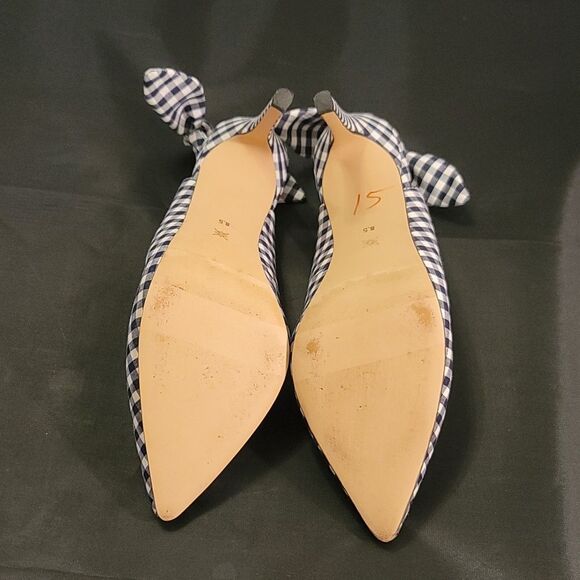 BCBGENERATION HENAYA LEATHE STYLISH CHECKER SLINGBACK HEEL - Picture 11 of 16